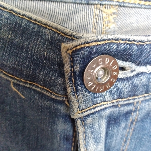 AG For Anthro Medium Wash Stevie Slim Straight Ankle Jeans Size 25 Regular - Picture 4 of 14